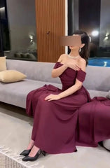 Evening Dress Women Chiffon Off The Shoulder Pleats Prom Gown Wedding Party For Mother dress Customzied voguable