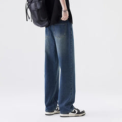 Blue Baggy Jeans Men Fashion Casual Retro Straight Jeans Men Streetwear Hip-hop Loose Vintage Jeans Mens Denim Trousers M-3XL voguable