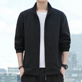 Autumn Winter Elegant Fashion Harajuku Slim Fit Ropa Hombre Loose Casual All Match Outerwear Pockets Zipper Long Sleeve Jacket voguable