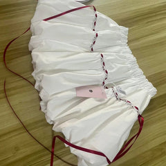 White Lace Up Mini Skirt Women Summer High Waist All Match Bud Skirts Y2K Korean Sweet Preppy Patchwork A Line Skirts New voguable