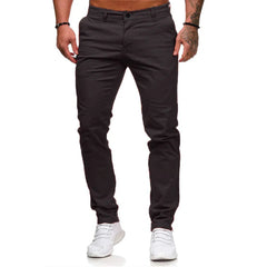 Voguable Men the Four Seasons New Trendy Vintage High Waist Casual Pants Button Zipper Pockets Spliced Straight Pants Versatile Trousers voguable