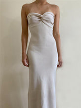 Strapless Knit Maxi Dresses For Women Summer Beach Party Bodycon Dress Off-Shoulder Twist Knitting Evening Backless Dress voguable