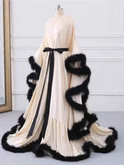 Voguable Autumn Winter Women's Sexy Tight Fashionable Sleeveless Shawl Wedding Dress Waist Tied Silk Underwear Multi-Color Accessories voguable