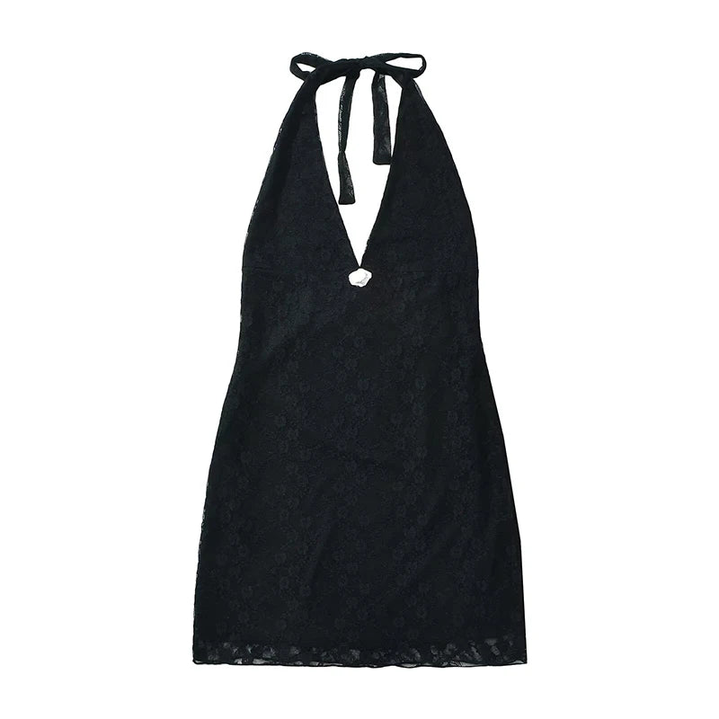 Sexy Package Hip Backless Halter Dress For Women Summer Club Party Robe New 2025 voguable