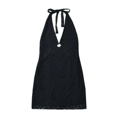 Sexy Package Hip Backless Halter Dress For Women Summer Club Party Robe New 2025 voguable
