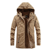 2023 Winter Men Jackets Fleece Warm Winbreaker Cotton padded Jackets Male Thicken Military Thermal Hooded jackets Clothing voguable