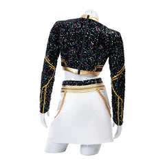 KPop Zoey Cosplay Costume Wig Shoes Black Coat Singing Suit Song-Promotion Costume Women Halloween Party Role Playing Outfit voguable