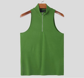 Men Tank Tops Solid Coior Tops Sleeveless Summer Zipper Men's Clothing Fashion Party Streetwear Tops Tee Oversize S-3XL voguable