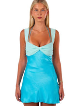 Mozision Patchwork Sleeveless Sexy Mini Dress For Women Robe Satin Strapless Backless Lace-up High Waist A-line Club Dress voguable