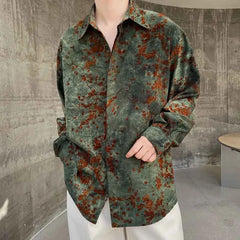 Voguable Trend Men's Printing Shirts Autumn Long Sleeve Top Casual Streetwear Personality Handsome Male Clothing Fashion New voguable