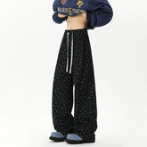 Printed Casual Pants Men Fashion Oversized Wide Leg Pants Men Streetwear Hip-hop Loose Straight Pants Mens Joggers Trousers voguable