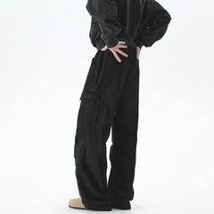 Vintage Tie dye Men's Baggy Denim Trousers White 2025 New Streetwear Wide Leg Loose Denim Pants Fashion Straight Gargo Pants voguable