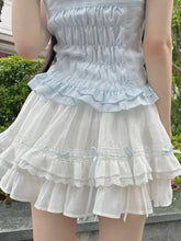 Bow Sweet Women White Skirt Cute Casual Elegant High Waist Mini Skirts Vintage Preppy Style Kawaii Female Ball Gown Skirt voguable