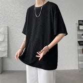 Voguable M-XXXXXXXXL Men's Stretch Short Sleeve T-Shirt Loose Fit Casual Streetwear Workout Plain Color Top 7XL 8XL voguable