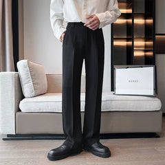 Black White Suit Pants Men Slim Social Mens Dress Pants Korean Casual Straight Pants Mens Office Formal Trousers Plus Size 5XL voguable