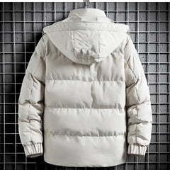 Padded Jacket Men Winter Parkas Thick Jacket Coats Fashion Men Casual Solid Color Hooded Parkas Male Black Khaki Warm Coat voguable