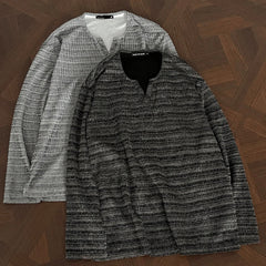 2025 New Fall Mens Long Sleeve Tshirt Soft Comfortable Casual Knitted Shirt V Neck Top Fashion Mens Clothing Teen Boys Clothing voguable