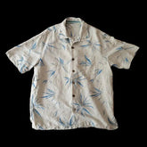 2025 New Chinese Breathable Sweat-absorbing Cotton Linen Japanese American Retro Bamboo Leaf Cuban Collar Shirt Ethnic Style Top voguable