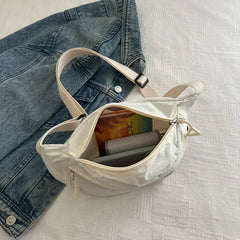 All Match Kawaii Bow Embroidery Chest Bags Korean Women Casual Y2k Aesthetic Shoulder Bag Vintage Simple Chic Handbags Crossbody voguable