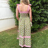 Voguable y2k Beach Party Dress Women Clothes Floral Stripes Patchwork Sleeveless Tie-up A Line Long Dress 2000s Summer Dresses voguable