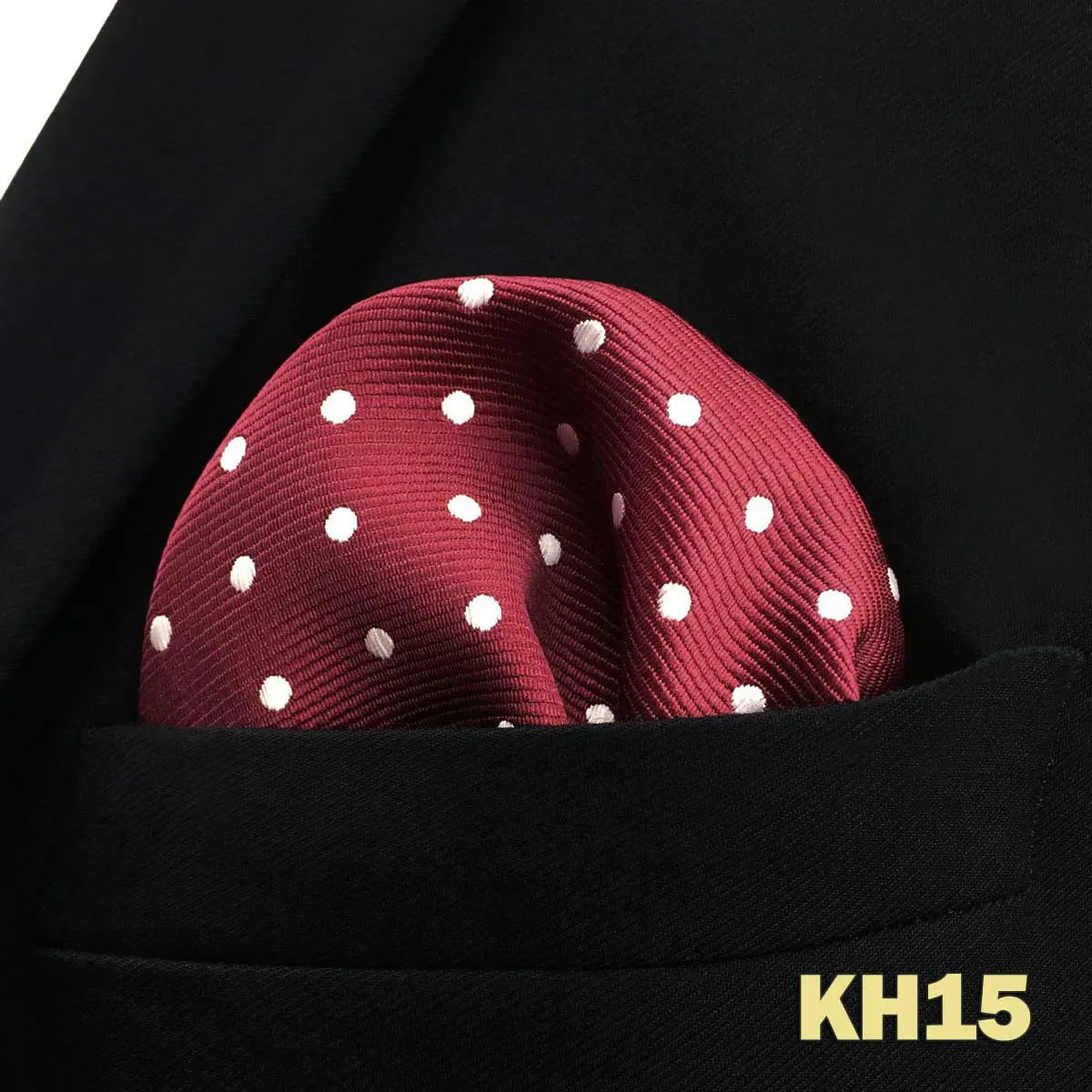 Voguable Colorful Dots Crimson Business Multicolor Pocket Square Mens Classic Suit Gift Striped Handkerchief Checkes Acceossories voguable