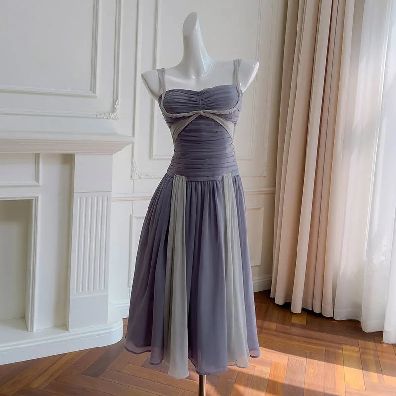 Fashion Women Dress Sleeveless Strapless Lace Patchwork Female Summer Party Dresses New Tide 3QW1315 voguable