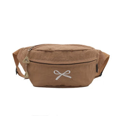 All Match Kawaii Bow Embroidery Chest Bags Korean Women Casual Y2k Aesthetic Shoulder Bag Vintage Simple Chic Handbags Crossbody voguable