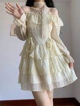 Voguable Summer Elegant Vintage Mini Dress Women Long Sleeve Outwear Party Formal Dress Office Lady Fairy Korean Dress Chic Fashion voguable