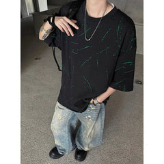 Mens Loose Fit T-Shirt man O Neck Comfortable Soft Breathable Unique Design Casual Streetwear Fashion New Style Tee Top Trending voguable