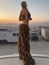 Voguable Furry Leopard Print 2-Piece Set Women Punk Style Hottie Sleeveless Crop Vest+Wide Pants Trend Matching Street Suits voguable