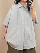 Japan Loose Vintage Shirt Women Oversize Preppy Style Casual Harajuku Blouse Summer Short Sleeve Solid Bf Simple Retro Tops voguable