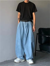 Straight Jeans Men Blue Loose Denim Trousers Neutral Y2K Jean Streetwear Casual Wide Jeans Mans Women Pants men Baggy men jeans voguable