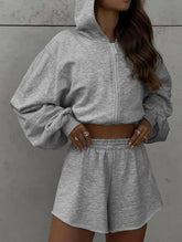 Voguable Spring/Summer New Women's Fashion Casual Hoodie and Shorts Two Piece Set Women's Clothing voguable