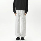 Vintage Men's Casual Pants Cotton Classic Solid color Retro Harajuku Spring Loose Falling Straight Canvas slacks voguable