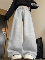 Streetwear Y2K Women Sweatpants Vintage Loose Hip Hop Design Pant Casual Fall Winter High Waist American Retro Bf Trousers voguable