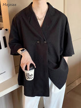 Men Shirts Simple Harajuku Advanced Lapel Japanese Style Daily Versatile Streetwear Temperament Handsome Aesthetic Leisure Chic voguable