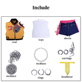 KPop Rumi Cosplay Costume Wig Women Girls Halloween Carnival Comic-con Party Role Playing Outfits voguable