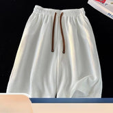 Summer Quick Dry Fitness Running Shorts Men's Loose Straight Cool Breathable 5-point Pants Wrinkled Ice Silk Beach Shorts voguable