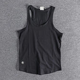 Voguable Summer New American Retro Sleeveless O-neck Soild Sleeve T-shirt Men's Fashion 100% Cotton Washed Old Casual Sports Vest Tops voguable