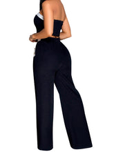 Voguable Buttons Elegant Fashion Womens Two Piece Pant Sets Summer Outfits Female Sexy Tube Top and Wide Leg Trousers with Pockets voguable