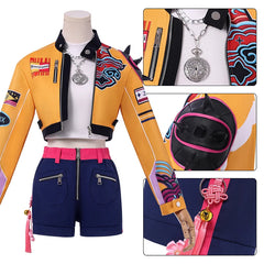 KPop Rumi Cosplay Costume Wig Women Girls Halloween Carnival Comic-con Party Role Playing Outfits voguable