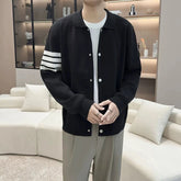 Japanese Retro Men's Cardigan Coats Light Luxury Knitted Lapel Long Sleeve Sweater Jacket Leisure Premium Quality Knitwear M-3XL voguable