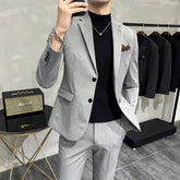Voguable (Jacket+Pant) Men Slim Fit Business Suits 2-Piece High Quality Italian Style Wedding Social Party Tuxedo Men Clothing 7XL-S voguable