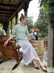 French Elegant Solid Silky Shiny Long Skirt Fashion Elastic Waist Satin Pleat Women Dress Spring Korean Chic A-line Ladies Skirt voguable