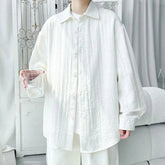 Voguable Men's Classic Button down Shirt Single Breasted Loose Fit Solid Color Long Sleeve for Casual Office And Daily Wear Comfortable voguable