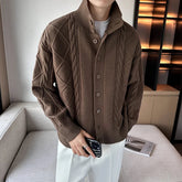 Winter Sweater Cardigan Men Warm Fashion Retro Knit Sweater Jacket Men Korean Loose Cardigan Sweater Mens Jumper Clothes M-3XL voguable
