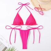 Voguable Halter String Brazilian Bikini Women Thong Swimwear Female Triangle Swimsuit Solid Bathers Bathing Swimming Suit Beachwear voguable