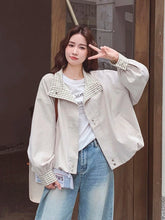Korean Sweet Chic Jacket Women Loose Fall Long Sleeve Elegant Short Coat Fashion Plaid Patchwork Preppy Style Cute Outwear Tops voguable
