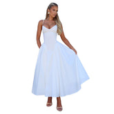 Temperament Low-Neck Elegant Dress Women Large Hem Halter Backless Skinny Summer New Trend Banquet Vacation Vestidos voguable