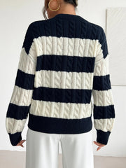 Autumn and winter new V-neck twisted flower pullover sweater for women's clothing voguable